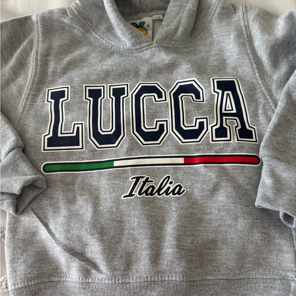 Kids Gray Hoodie Lucca Italy - Picture 2 of 4